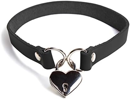 Mary Premium Latigo Leather Collar (Black, Medium)