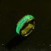Haluoo Music Luminous Ring Punk Style Glow in The Dark Stainless Steel Wedding Band Ring Musical Note Fluorescence Personality Ring Comfort Fit (10, Gold)thumb 4