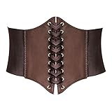 Hanerdun Lace-up Corset Elastic Retro Cinch Belt Waist Belt Four Sizes