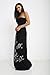 Ditzy Fashion Women's Plain Sheering Boob Tube Maxi Dress (XXL 20/22, Black Floral)
