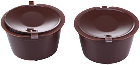 Whitelotous 2pcs Refillable Dolce Gusto Coffee Capsule Reusable Dolce Gusto Coffee Capsule