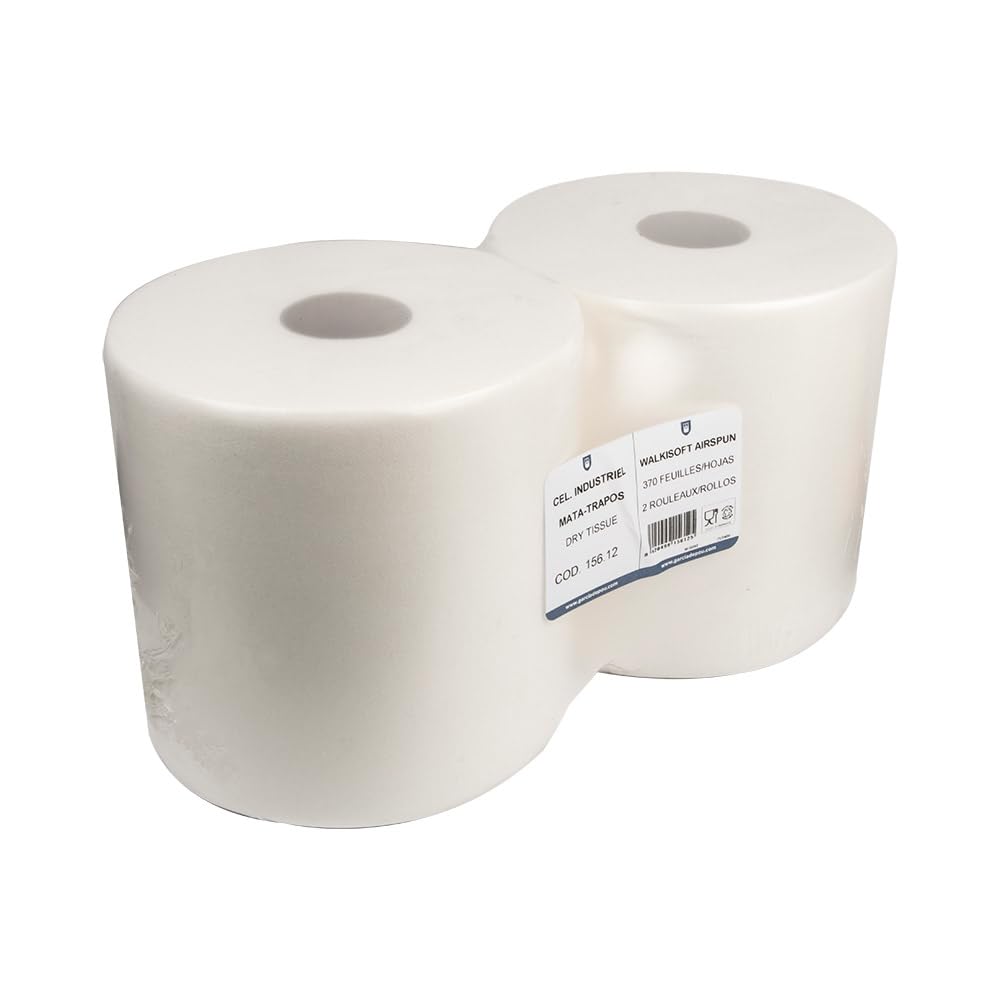 García de Pou 156.12 1 Layer - 370 Sheets, Dry Fabric, 55 G/M2 26 x 26 cm, Pack of 2, White