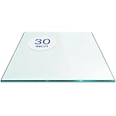 Dulles Glass 30" Square Glass Table Top, 1/4" Thick Clear Tempered Replacement Glass, Flat Polished Edge &amp; Eased Corners for Coffee, Dining, Patio Tables &amp; Furniture Protection