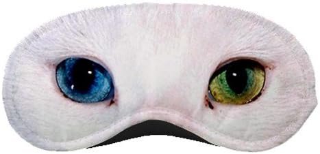Heterochromia Eye White Cat Sleeping Eye Night Mask