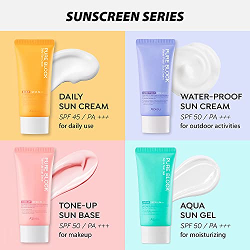 A'PIEU Pure Block Waterproof Sunscreen Cream SPF50+/PA+++ 50ml Sweat