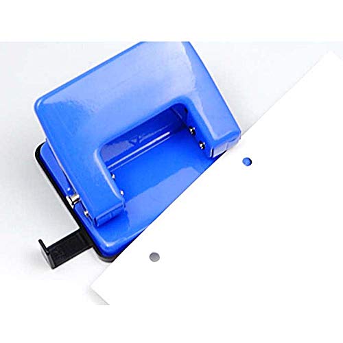 Hand Metal Two Hole Punch Squeeze 20 Sheet Heavy Duty Padded Handle Puncher for School, Home and Office