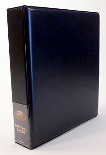 Hobbymaster Football Card Collecting Starter Kit - Album, Pages, Sleeves, Toploaders, Mini-Snap Holders and Storage Box to Store and Protect Your Sports Card Collection (Navy Blue)