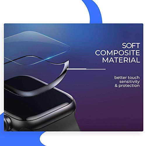 Apple Watch Screen Protector (40mm for Series 4) Full Screen 99% Clear Max Coverage Anti-Bubble iWatch Screen Protector 40mm- 2 Pack