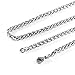 MASOP Men's Titanium Stainless Steel Wheat Chain Link Necklace 5mm Wide