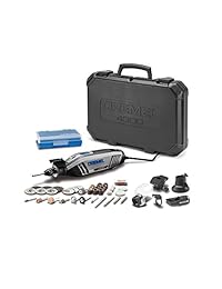 Dremel 4300 5 40 Kit de rotación de herramientas de alto rendimiento con 3 jaw Chuck universal, 5 accesorios y 40 accesorios