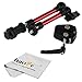 Haoge 11 inch Articulating Friction Magic Arm with Small Clamp Crab Pliers Clip for HDMI LCD Monitor LED Light DSLR Camera Video Tripod Red