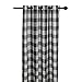 Creativesfun Buffalo Check Grommet Window Curtain (Black & White, Panel 丨W53 X L84-INCH 1PC)