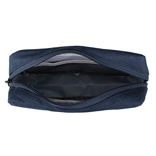 Electronic Accessories Bag,Digital Gadget Organizer Case,Nylon Travel Gear Storage Carrying Sleeve Pouch for Cable,USB,Earphones,Portable Hard Drives,Power Banks,Navy