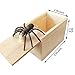 Handcrafted Solid Wood Spider In Box Prank,Rubber Spider Prank Box,Fun Practical Surprise Joke Boxes,Hilarious Halloween spider money surprise box Gift Box Surprise Toy and Gag Gift Practical Joke