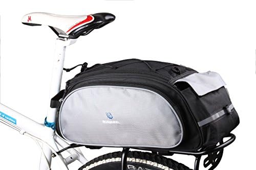 Abonnylv 13L Cycling Bike Bicycle Frame Pannier Front Bag Rack Pack Multifunctional Bag(Black)
