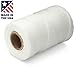 9-Ply Waxed Twine 160 LBS Tensile Strength (5-pack) 500 Feet 8oz per spool | 100% Polyester | White Cable Tie Down Wax Lacing Cord | USA Made