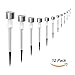 Sunwind 12-Pack Solar-Powered Stainless Steel Led Pathway Garden Lights for Outdoor Décor Lawn,Patio,Yard,Walkway,Driveway (Silver)