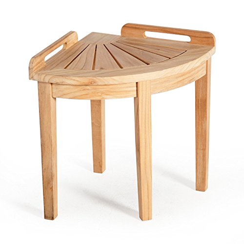 Belham Living Teak Corner Shower Stool