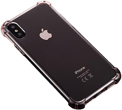 iPhone X Case,iPhone 10 Case Crystal Transparent Clear TPU Cover with Corner Drop Protection for Excellent Grip Shell[Support Wireless Charging][Slim Fit] for Apple 5.8" iPhone X-Gray