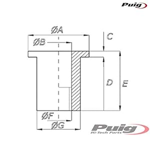 Puig 0714N Silenblock, M5, 25 stuks