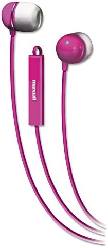 MAXELL 190304 In-Ear Buds with Built-in Microphone, Pink