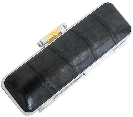 Amazon 印鑑ケース クロコ押し シルバー 16 5ｍｍ 18ｍｍ 朱肉付き 実印 用 印鑑ケース 印箱 文房具 オフィス用品