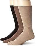 Calvin Klein Men's 3 Pack Fashion Geometric Casual Crew Socks