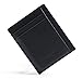 Tocco Toscano Men’s Black Two-Sided Leather Card Holder Wallet, RFID Blocking