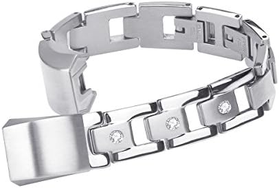 Newest Premium Replacement Accessory Metal Watch Bands Bracelet Strap for Fitbit Alta HR and Alta(No Tracker)