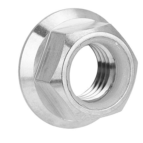 Bicycle Flange Nut, M5 M6 M8 M10 M14 Bicycle Hub Axle Screw Nuts for Bike Wheel (M10x1.25)