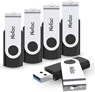 Netac 5 Pack 16GB USB 3.0 Flash Drives, 16GB Thumb Drives Memory Stick Jump Drive with Rotated Design