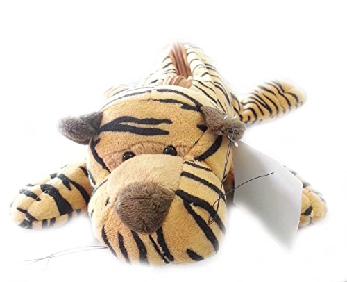 Plush Cartoon Animal Pencil Pen Case Makeup Bag Coin Zipper Pouch Purse Tiger