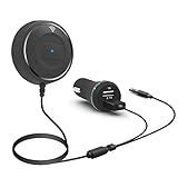 VICTONY Bluetooth Hands-Free Care Kit,Music Receiver,Audio Music Streaming，Support NFC,Magnetic Base,Dual USB Car Charger(V-CTA)