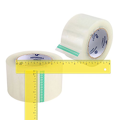 Industrial Grade Clear Packing Tape (24 Rolls) - 110 Yards per Roll - 3" Wide x 2.5 mil Thick, Acrylic Adhesive Heavy Duty Tape for Box Office Moving Packaging Shipping
