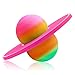 ZYAQ Colorful Hopper Balance Pogo Jumping Exercise Bounce Space Fitness Ball for Kids Adults (Pink)