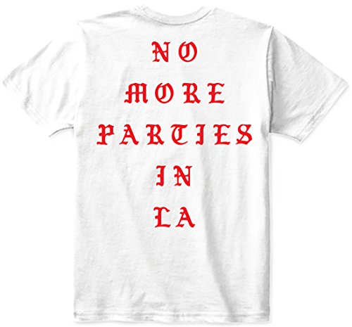 No more parties in la kanye west white short sleeve t-shirt (medi…