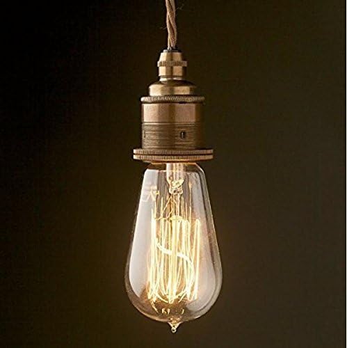 Julitech BulbVintage Light Bulb Retro Old fashioned Edison Style E27 E26 B22 Incandescent Edison Style Screw Squirrel Cage Tungsten Filament Glass Antique Lamp Glass Energy Class A + , 25w