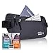 Peak Gear Money Belt for Travel - Large Size with RFID Blocking, Water-Resistant Nylon, and YKK Zippers (BLACK, X-Small)