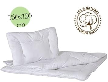 Soft Anti Allergy Quilted Duvet 150x120 Cm With Pillow For Toddler