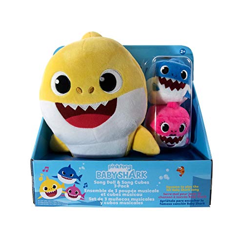 Pinkfong Baby Shark Sound Doll with Mommy and Daddy Cubes