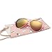 Evebright Kids Child(2~10yr Old) Retro Aviator Polarized Sunglasses Metal Frame UV400 Pink