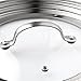 Cook N Home Stainless Steel with Glass Center Universal Lid, Fits 8, 10.25, 11, and 12-Inch