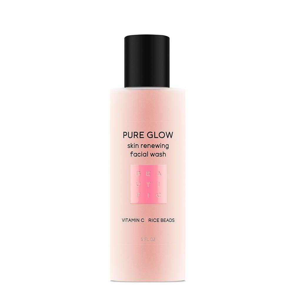 Beautific Natural Vitamin C Exfoliating Face Wash Pure Glow Deep Clean Skin Renewing Face Cleanser Against Dullness And Discoloration With Rice