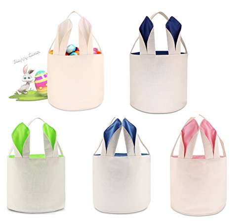 image for TONOS Easter Baskets For Girls Boys Easter Egg Hunts Party Bag For Kid