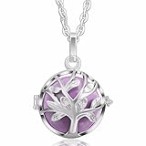 EUDORA [Life Tree Harmony Bola Angel Chime Caller 18mm Pregnancy Pendant Perfume Necklace Prayer Bell Orchid