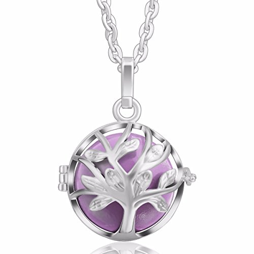 EUDORA Life Tree Harmony Bola Angel Chime Caller 18mm Pregnancy Pendant Perfume Necklace Prayer Bell Orchid