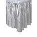 Premium Silver Solid Plastic Table Skirt (29