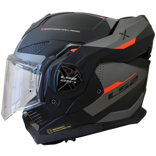 LS2, Casco Moto Modulare ADVANT X OBLIVION Matt Black Titanium, XXL