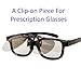 Cyxus 3D Clip-on Glasses for TV/Cinema/Movie Eyewear (RealD & IMAX 2 Pack)