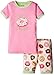 Hatley Girls' Organic Cotton Short Sleeve Applique Pajama Set